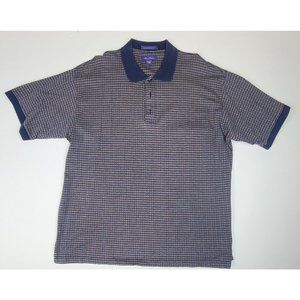 Alan Flusser‎ Polo Golf Navy Blue Shirt Men's XL